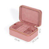 Maxbell Jewelry Organizer Box Large Capacity for Watch Valentines Day Women Girls Dark Pink