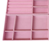 Maxbell 4Pcs Jewelry Trays Organizer Multipurpose Space Saving for Ring Bracelet Pink