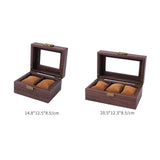 Maxbell Watch Storage Box Wooden Dustproof Locking Jewelry box Women Gift 2 grids