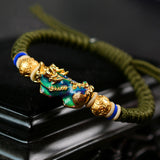 Maxbell Braided Bracelets Popular Charms Jewelry Decorate for Adult Men Souvenir Green