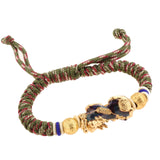 Maxbell Braided Bracelets Popular Charms Jewelry Decorate for Adult Men Souvenir Green red