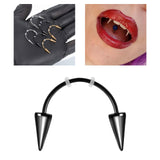 Maxbell Teeth Jewelry Fashion Piercing Ornament for Costume Party Halloween Black