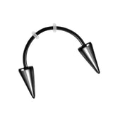 Maxbell Teeth Jewelry Fashion Piercing Ornament for Costume Party Halloween Black