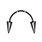 Maxbell Teeth Jewelry Fashion Piercing Ornament for Costume Party Halloween Black