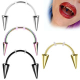 Maxbell Teeth Jewelry Fashion Piercing Ornament for Costume Party Halloween Black