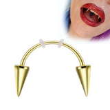 Maxbell Teeth Jewelry Fashion Piercing Ornament for Costume Party Halloween Golden