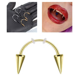 Maxbell Teeth Jewelry Fashion Piercing Ornament for Costume Party Halloween Golden