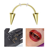 Maxbell Teeth Jewelry Fashion Piercing Ornament for Costume Party Halloween Golden