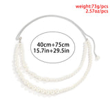 Maxbell Fashion Body Jewelry Beads Adjustable Multi Layer for Nightclub Girls Lady Waist Chain