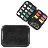 Maxbell PU Leather Watch Bands Storage Bag Tote Hold 8 Watch Straps Waterproof Black