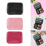 Maxbell PU Leather Watch Bands Storage Bag Tote Hold 8 Watch Straps Waterproof Black