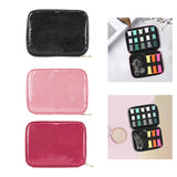 Maxbell PU Leather Watch Bands Storage Bag Tote Hold 8 Watch Straps Waterproof Black