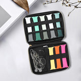 Maxbell PU Leather Watch Bands Storage Bag Tote Hold 8 Watch Straps Waterproof Black