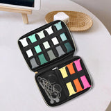 Maxbell PU Leather Watch Bands Storage Bag Tote Hold 8 Watch Straps Waterproof Black