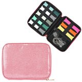 Maxbell PU Leather Watch Bands Storage Bag Tote Hold 8 Watch Straps Waterproof Pink