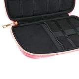 Maxbell PU Leather Watch Bands Storage Bag Tote Hold 8 Watch Straps Waterproof Pink