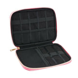 Maxbell PU Leather Watch Bands Storage Bag Tote Hold 8 Watch Straps Waterproof Pink
