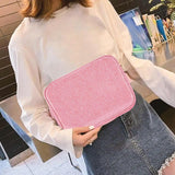 Maxbell PU Leather Watch Bands Storage Bag Tote Hold 8 Watch Straps Waterproof Pink