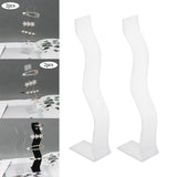 Maxbell 2x Hair Clip Rack Hair Pin Display stand Storage Barrettes for Home Clear