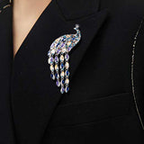 Maxbell Brooch Pin Rhinestone Party Office Brooch Pin Suit Corsage Elegant Decor Purple