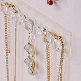 Maxbell Wall Hanging Necklace Holder Showcase for Closet Living Room Decoration