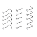 Maxbell 24x Fashion Nose Rings Nose studs Shape Nose Studs Nose Piercing Jewelry