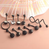 Maxbell 10x Belly Button Rings Piercing Body Jewelry Stainless Steel for Women Gift