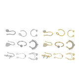 Maxbell 9Pcs Fashion Nose Rings u Shape Nose Studs Punk Style for Women Men Silver
