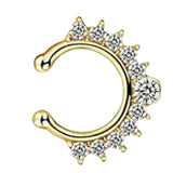 Maxbell 9Pcs Fashion Nose Rings u Shape Nose Studs Punk Style for Women Men Gold