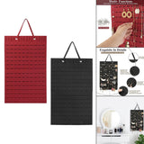 Maxbell Wall Hanging Earring Organizer Storage Holder Collection Home Decoration Red