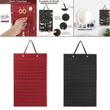 Maxbell Wall Hanging Earring Organizer Storage Holder Collection Home Decoration Red