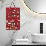 Maxbell Wall Hanging Earring Organizer Storage Holder Collection Home Decoration Red