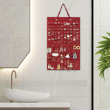 Maxbell Wall Hanging Earring Organizer Storage Holder Collection Home Decoration Red