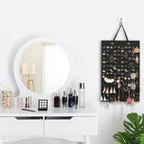 Maxbell Wall Hanging Earring Organizer Storage Holder Collection Home Decoration Black