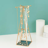 Maxbell Jewelry Organizer Stand Polished Gift Golden for Bracelets Necklaces Rings