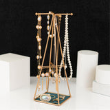 Maxbell Jewelry Organizer Stand Polished Gift Golden for Bracelets Necklaces Rings