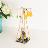 Maxbell Jewelry Organizer Stand Polished Gift Golden for Bracelets Necklaces Rings