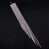 Maxbell Long Tassel Rhinestone Bracelet Women Bridal Gift for Wedding Daily Wear Gold