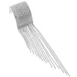 Maxbell Long Tassel Rhinestone Bracelet Women Bridal Gift for Wedding Daily Wear Gold