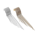 Maxbell Long Tassel Rhinestone Bracelet Women Bridal Gift for Wedding Daily Wear Gold