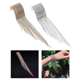 Maxbell Long Tassel Rhinestone Bracelet Women Bridal Gift for Wedding Daily Wear Gold