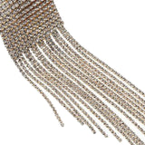 Maxbell Long Tassel Rhinestone Bracelet Women Bridal Gift for Wedding Daily Wear Gold