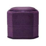 Maxbell Velvet Ring Box Case Geometric for Valentines Day Wedding Proposal Purple