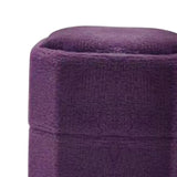 Maxbell Velvet Ring Box Case Geometric for Valentines Day Wedding Proposal Purple