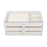 Maxbell Jewelry Organizer Box Multifunctional Showcase for Watches Bracelets Girls