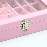 Maxbell Jewelry Organizer Box Gift Large Capacity for Earring Birthdays Wedding Pink