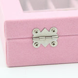 Maxbell Jewelry Organizer Box Gift Large Capacity for Earring Birthdays Wedding Pink