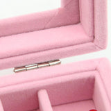 Maxbell Jewelry Organizer Box Gift Large Capacity for Earring Birthdays Wedding Pink