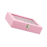 Maxbell Jewelry Organizer Box Gift Large Capacity for Earring Birthdays Wedding Pink