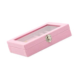 Maxbell Jewelry Organizer Box Gift Large Capacity for Earring Birthdays Wedding Pink